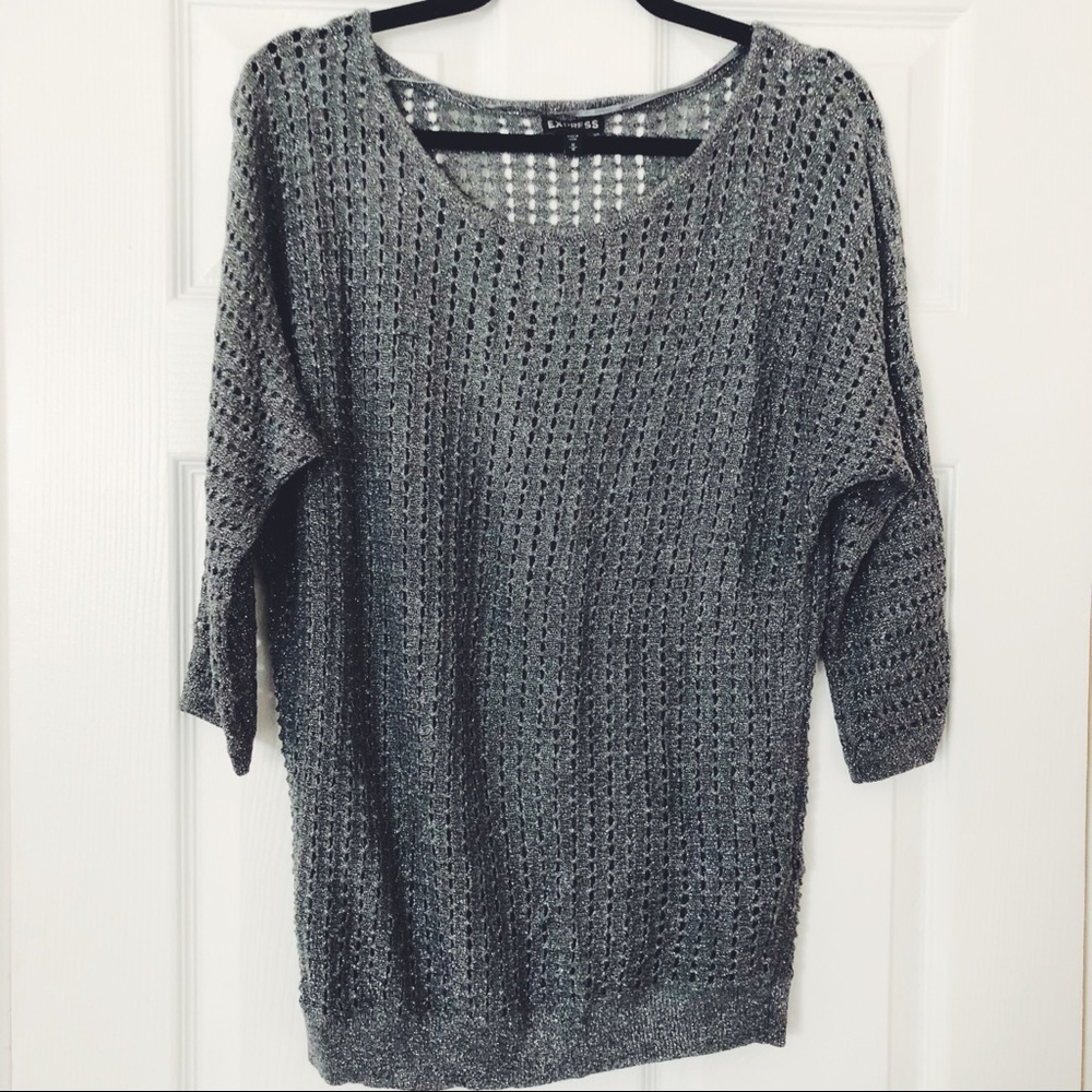 Gray Sparkly Sweater